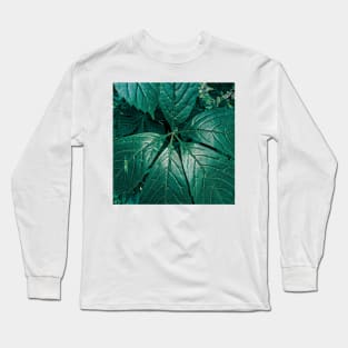 Big Green Leaves Long Sleeve T-Shirt